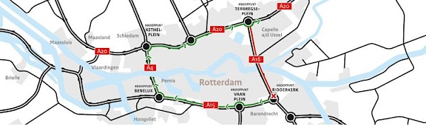 Gedeelte A16 (Terbregseplein-Ridderkerk) komende twee weekenden afgesloten