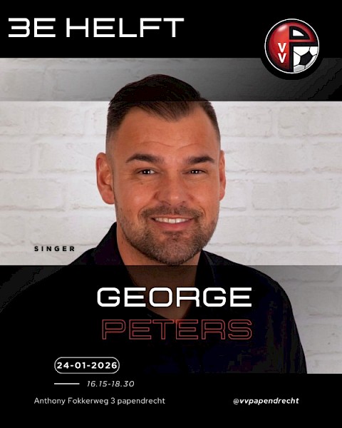 Zanger George Peters bij VV Papendrecht
