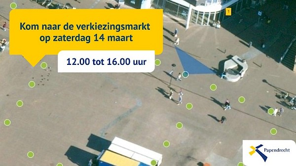 Verkiezingsmarkt start zaterdag 14 maart om 12.00 uur