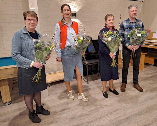 Vier jubilarissen van ASAF in het zonnetje gezet