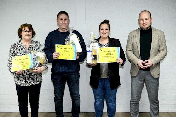 Ellie Korteland, John de Vos en Shemara Rook zijn de sportvrijwilligers van 2024