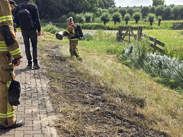 Bermbrand in park Noordhoekse Wiel